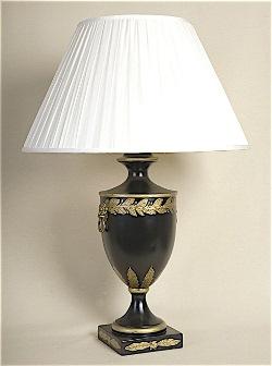 ALEXANDERS 46CM GOLD LEAF/BLACK AMPHORA LAMP